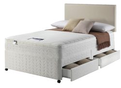 Silentnight - Miracoil Travis Cushiontop - Double 4 Drawer - Divan